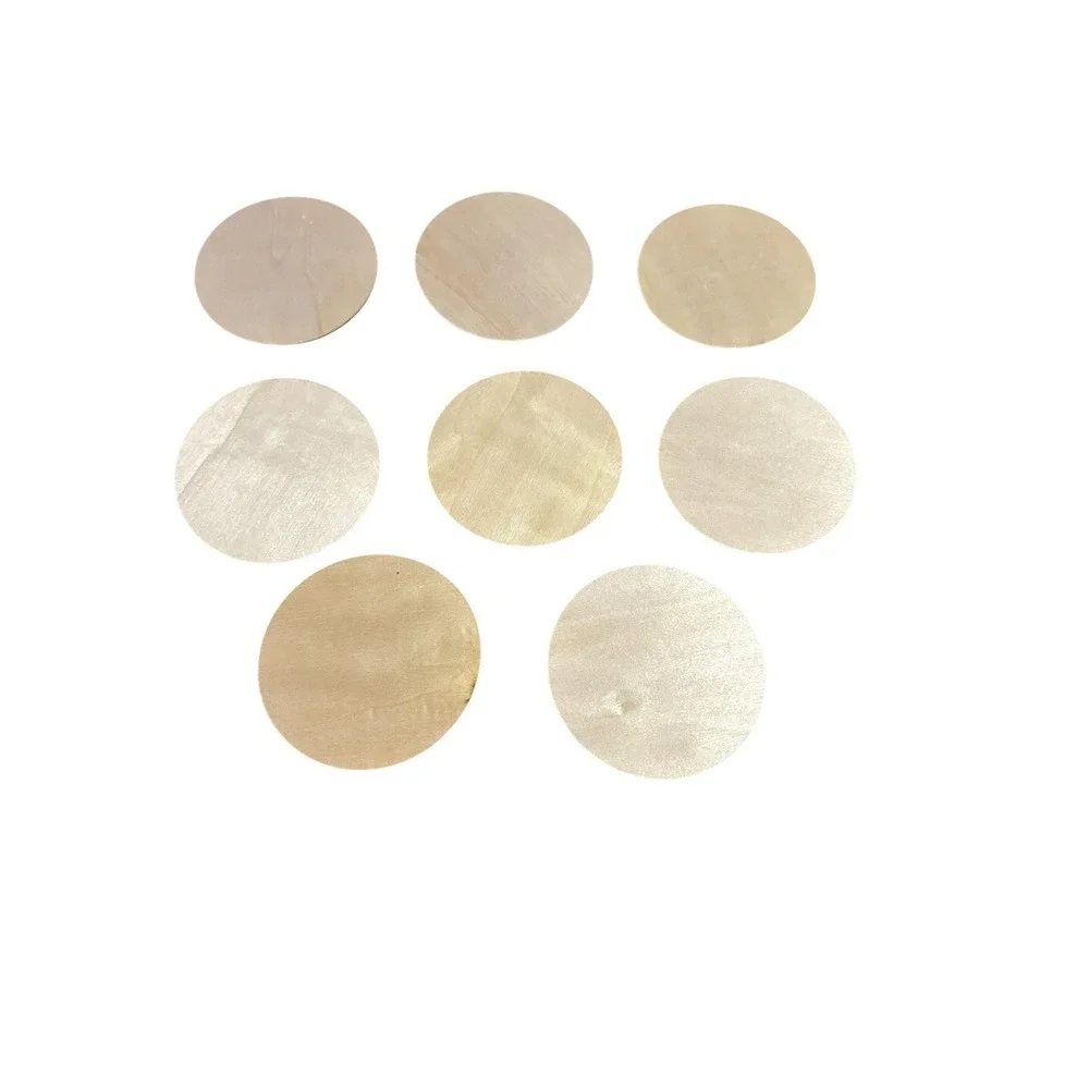 NEW wood round coasters set of‎ 8 donuts sweets treats